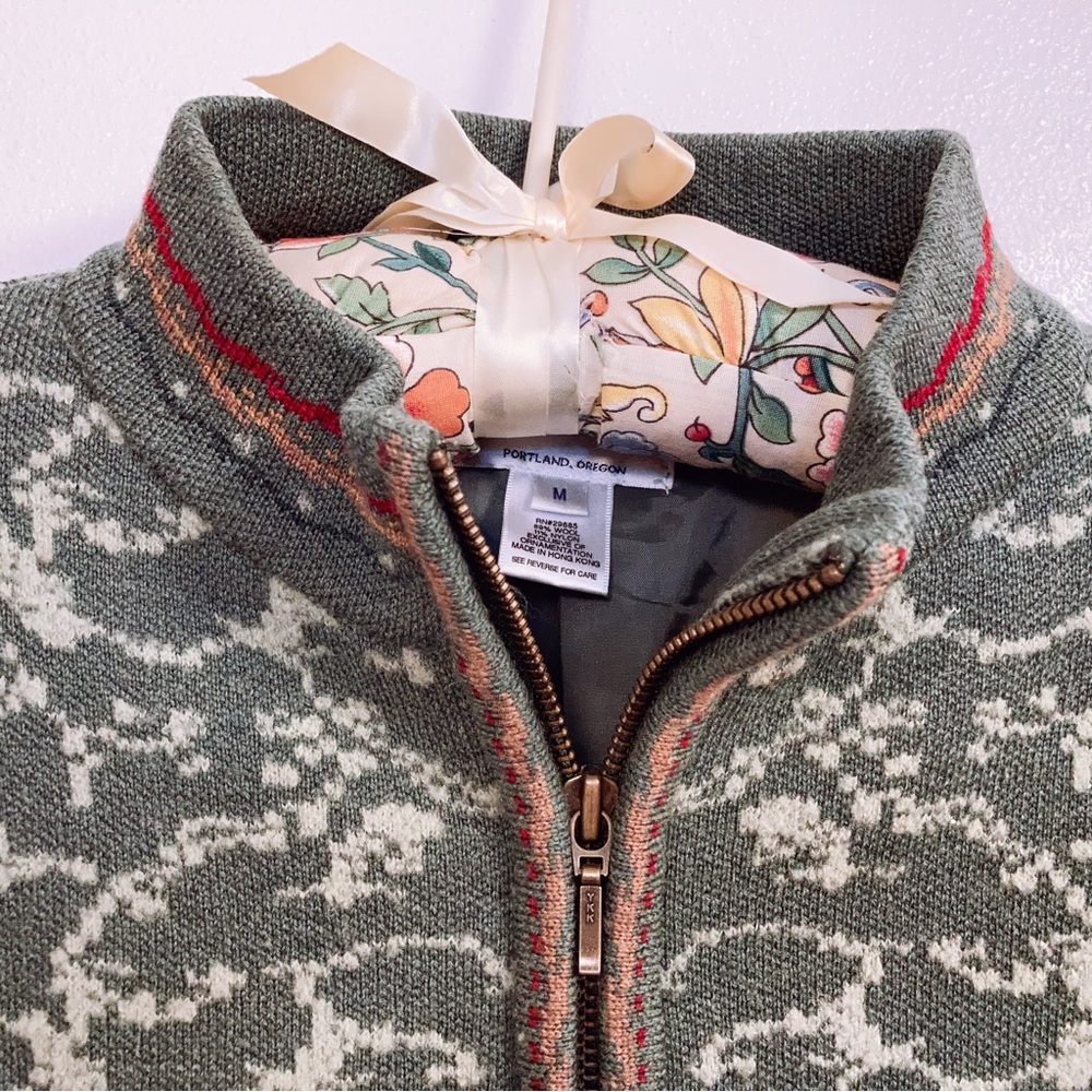 Pendleton Wool Blend Lined Embroidered Zipper Swe… - image 3